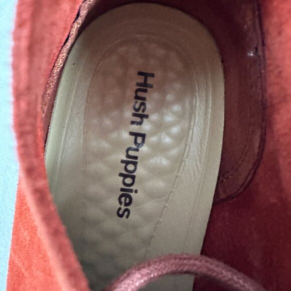 Hush Puppies Rust Suede Chukka Boots Mens Size 8.5 Lightweight Cushion Sole - Picture 2 of 8